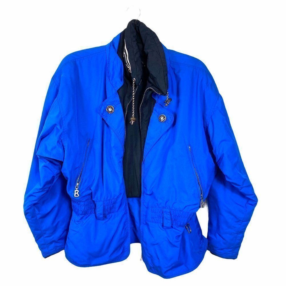Vintage Blue Bogner Goose Down Ski Jacket